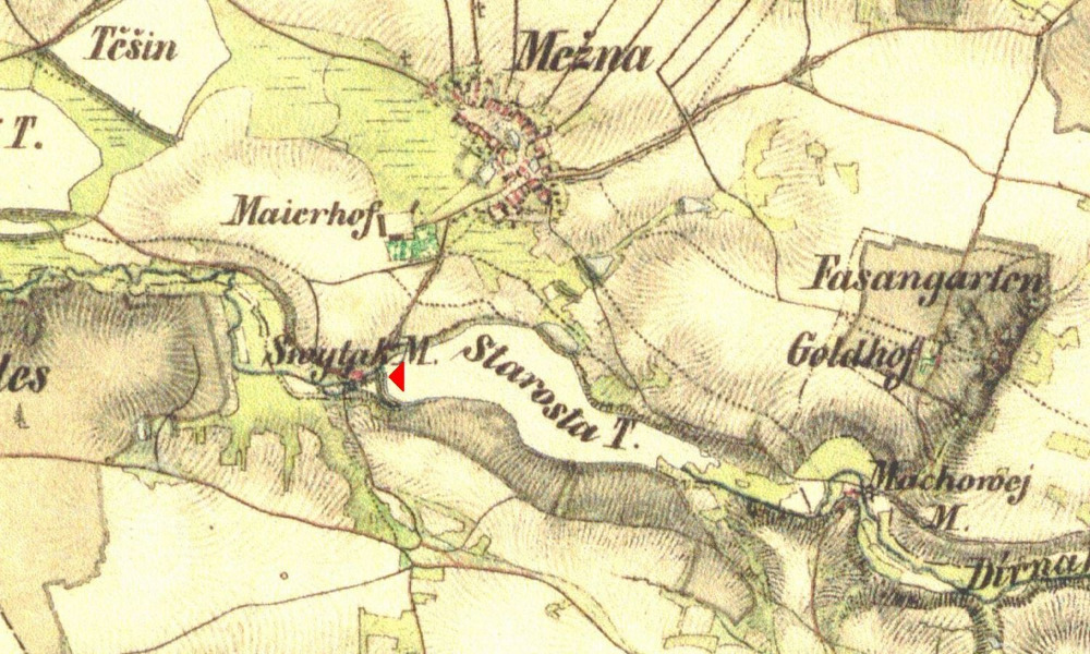 II. vojenské mapování, výřez, 1836-52