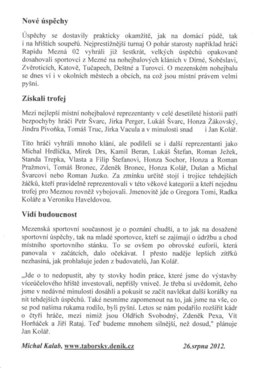 Web Táborského deníku 2012 - 2. část